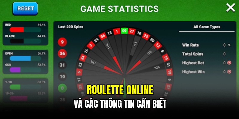 Roulette online và các thông tin cần biết